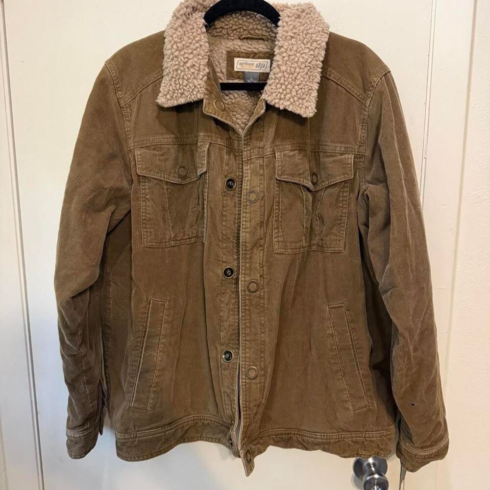 Pipe-line Men's Khaki and Brown Jacket